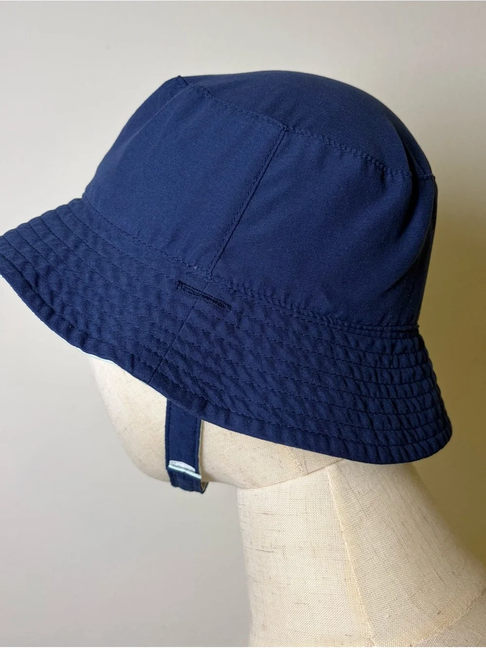 Carter's Reversible Baby Sun Bucket Hat Navy Blue Mint Green Swim Cap 12-24M